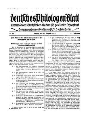 Zum Ausbau der Standesorganisation der preußischen Philologen : II.