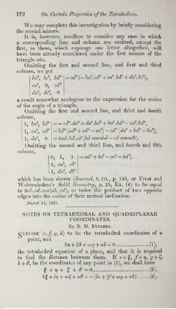 Notes on tetrahedral and quadriplanar coordinates.