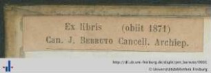 Exlibris (Aus: UB Freiburg, PO 4.2018/3).