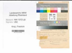 Entnazifizierung Friedrich Krop , geb. 22.11.1893 (Landwirt)