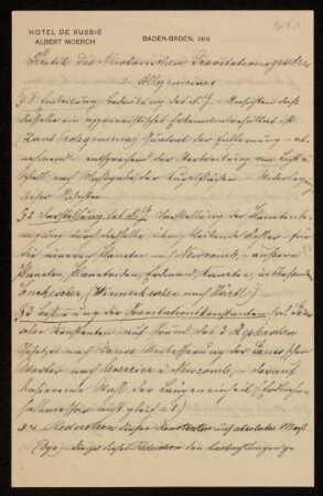 Beil. 1: Kritik des Newtonschen Gravitationsgesetzes. Baden-Baden, o. D. (Ms.; 2 Bl.) (S. 1-3 von unbekannter Hand, S. 4 von Karl Schwarzschild)