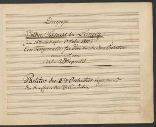 Partitur des II.ten Orchesters