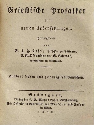 Strabo's Geographie, Sechstes Bändchen