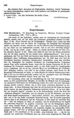 532-540, IV. Besprechungen