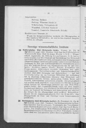 Sonstige wissenschaftliche Institute