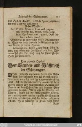 Das zehende Capitel. Vom Lenden- und Hüfftweh der Schwangern.