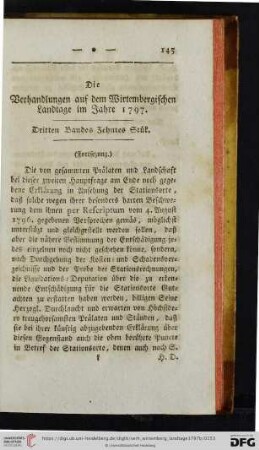 Dritten Bandes Zehntes Stuek.
