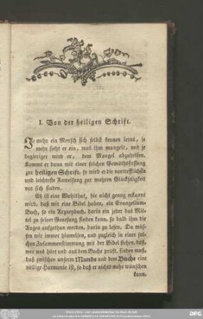 I. Von der heiligen Schrift.