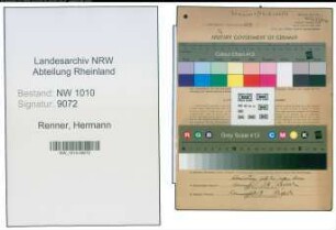 Entnazifizierung Hermann Renner , geb. 06.05.1898 (Schuhmacher)