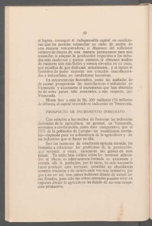 Prospecto de incremento inmediato