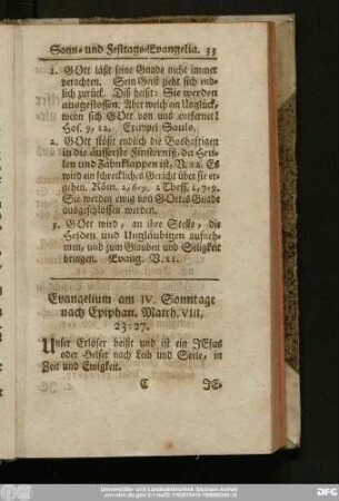 Evangelium am IV. Sonntage nach Epiphan. Matth. VIII, 23 - 27.