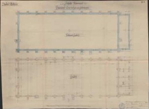 Infanteriekaserne Müllheim; Grundriss des Fundaments des Exerzierhauses