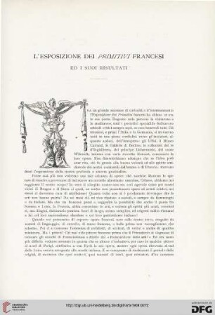 7: L' esposizione dei Primitivi francesi ed i suoi risultati