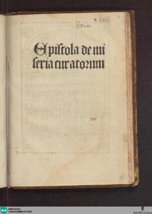 Epistola de miseria curatorum seu plebanorum