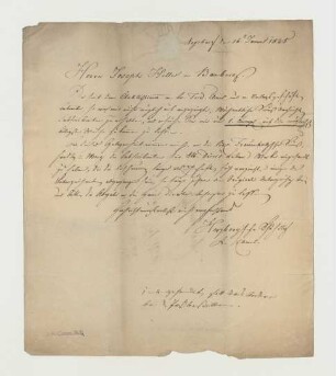 Brief von Herzberg'sche Kunsthandlung an Joseph Heller