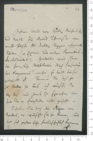 Brief von Paul Erman an Adelbert von Chamisso