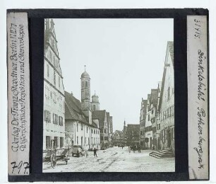 Dinkelsbühl, Heilig-Geist-Spital : Rothenburger Str. (heute Dr.-Martin-Luther-Str.), Blick nach N