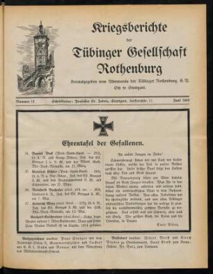 1-12, Nr. 11, Juni 1918
