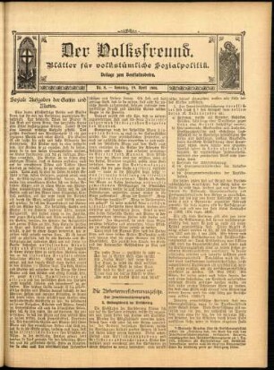 Ausgabe vom Sonntag, den 19. April 1908.