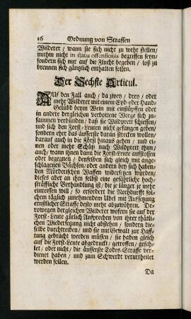 16-27, Der sechste Articul. - der Fünffzehende Articul.
