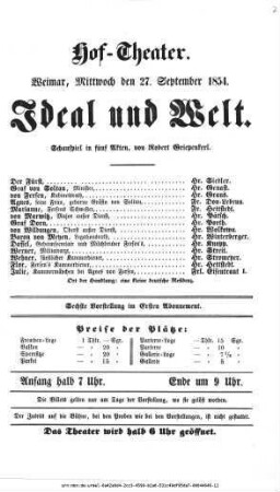 Ideal und Welt