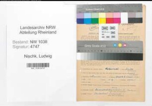 Entnazifizierung Ludwig Nischk , geb. 25.11.1889 (Postbeamter)