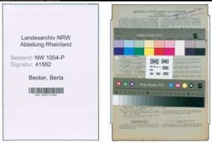 Entnazifizierung Berta Becker , geb. 04.07.1919 ()