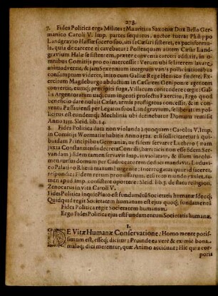 De Vitae Humanae Conservatione ...
