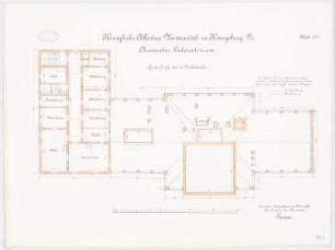 Chemisches Laboratorium der Albertus-Universität Königsberg: Grundriss 1. OG 1:100
