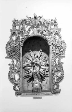 Freiburg: Augustinermuseum, barocke Goldschmiedekunst, Känsterle, Oberrhein, Lindenholz, Immaculata, Schwaben