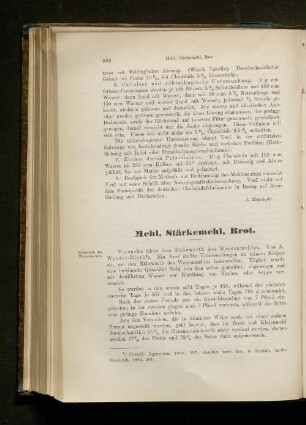 Mehl, Stärkemehl, Brot.