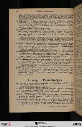 Geologie. Paläontologie (Nr. 30-86)