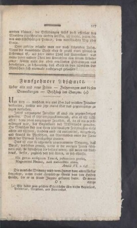 Funfzehnter Abschnitt
