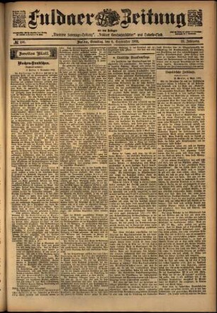 Zweite Ausgabe vom Samstag, den 06. September 1902.