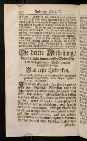 520-550, Die dritte Abtheilung.