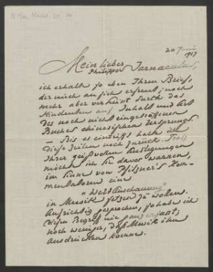 Brief an Philipp Jarnach : 20.06.1917