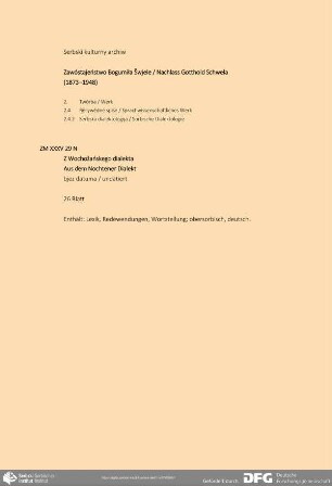 Aus dem Nochtener Dialekt