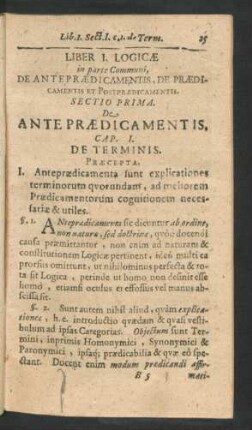 Cap. I. De Terminis.