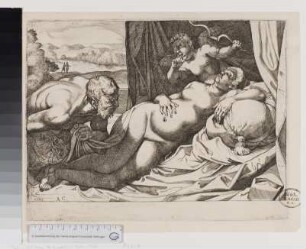 Jupiter als Satyr belauscht die schlafende Antiope