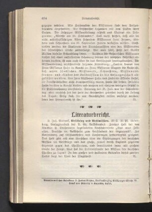 Literaturbericht