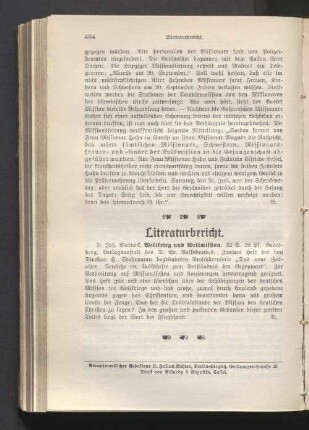 Literaturbericht