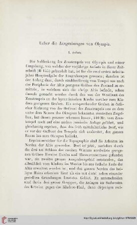 3: Ueber die Ausgrabungen von Olympia, 2