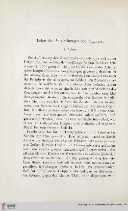 3: Ueber die Ausgrabungen von Olympia, 2