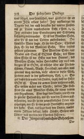 308-312, II. Der Juenger ruehmlichen Gehorsam. ...