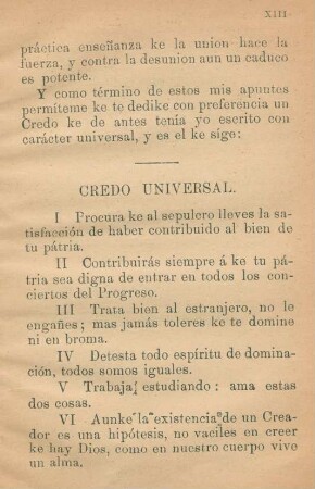 Credo universal