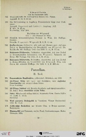Porzellan II. Teil (Nr. 291-331)