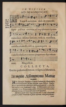 In vigilia Assumptionis Mariae virginis.
