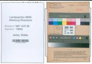 Entnazifizierung Walter Jacka , geb. 02.04.1911 (Inspektor)