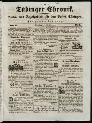 41-64, 18. Januar (Nr. 11) - 25. Januar (Nr. 16)