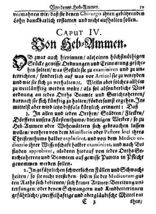 Caput IV. Von Heb-Ammen.